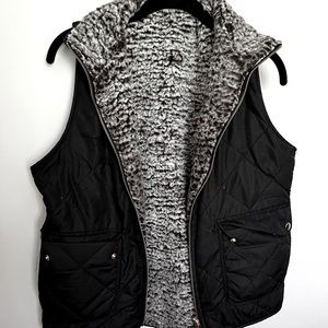 Cozy Sherpa vest great for fall!
